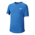Vêtements Nike Nike Court Dry T-shirt Garçons-Bleu Clair,Blanc