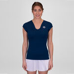 Vêtements BIDI BADU BIDI BADU Crew V-Neck T-shirt Femmes-Bleu Foncé