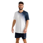 V&ecirc;tements de tennis BIDI BADU BIDI BADU Crew 2.0 T-shirt Hommes-bleu fonc&eacute;, blanc