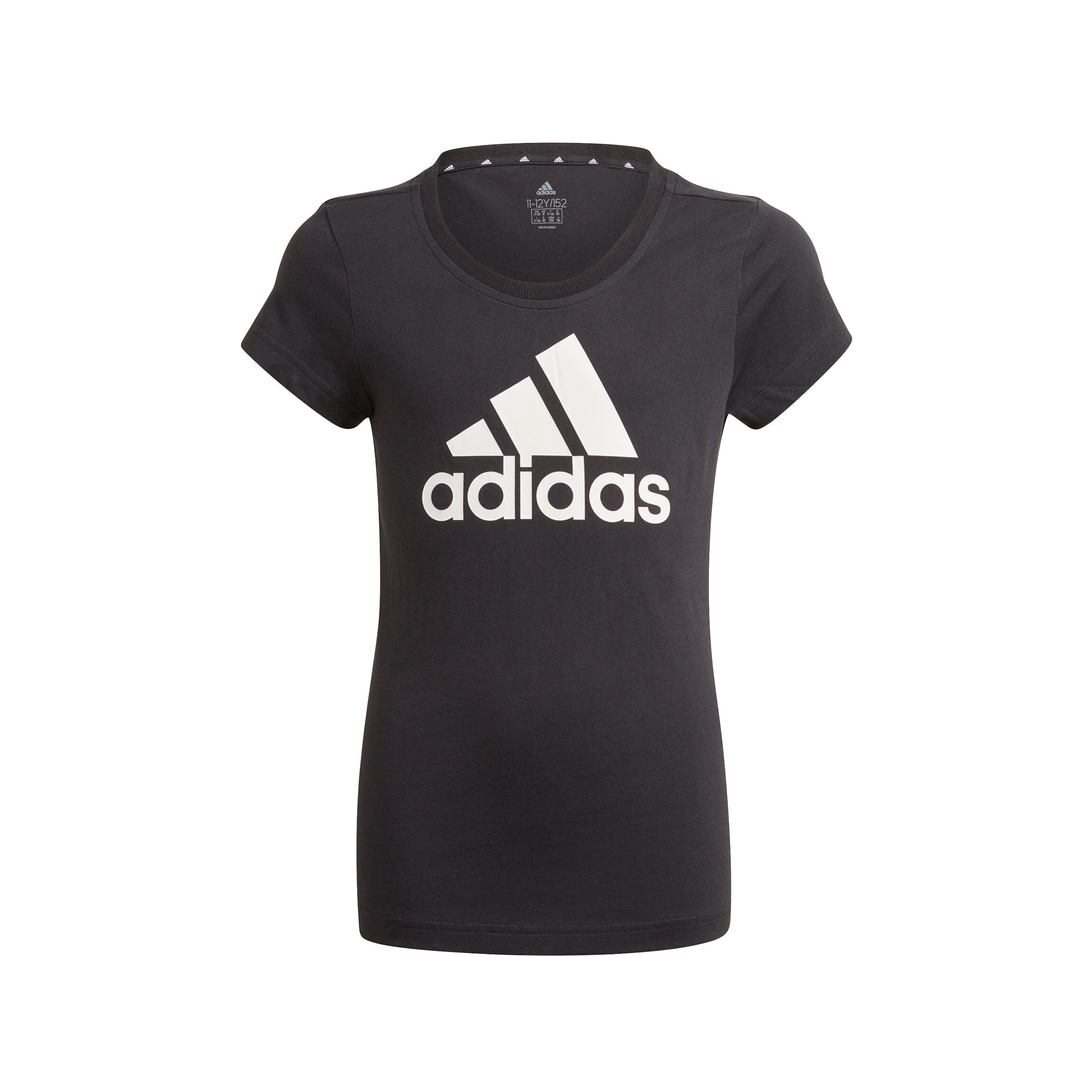 Girls black adidas tshirt new arrivals