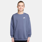 Vêtements Nike Nike Sportswear Club Fleece Oversized Crew Sweat-shirt Filles - bleu gris, blanc