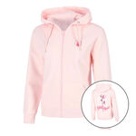 Vêtements Quiet Please Quiet Please Endlessly Flower Zip Gilet En Coton Femmes-Rosé, Multicouleur