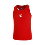 Vêtements de tennis Quiet Please Quiet Please Racerback Débardeur Tank Top Filles-Rouge,Blanc