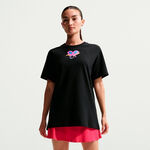 V&ecirc;tements de tennis Nike Nike Dri-Fit Slam Oversize T-shirt Femmes-noir