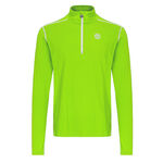 Vêtements BIDI BADU BIDI BADU Zac Tech Half Zip Haut Manches Longues Hommes-Vert Fluo,Blanc