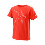 Vêtements Wilson Wilson Bela Tech II T-shirt Garçons-Orange,Blanc
