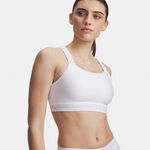 V&ecirc;tements Under Armour Under Armour HeatGear High Soutien-gorge sport Femmes-blanc, gris