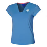 V&ecirc;tements BIDI BADU BIDI BADU Spike V-Neck T-shirt Femmes-Bleu