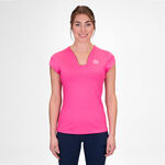 V&ecirc;tements BIDI BADU BIDI BADU Crew V-Neck T-shirt Femmes-Pink