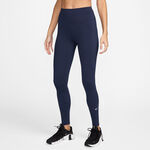 Vêtements Nike Nike Dri-FIT One High Rise Collant tight Femmes - bleu foncé, blanc