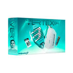 Raquette de padel Bullpadel Bullpadel Vertex 04 Pack Woman Raquette de padel + tube de balles, + surgrip, + sac à dos-blanc