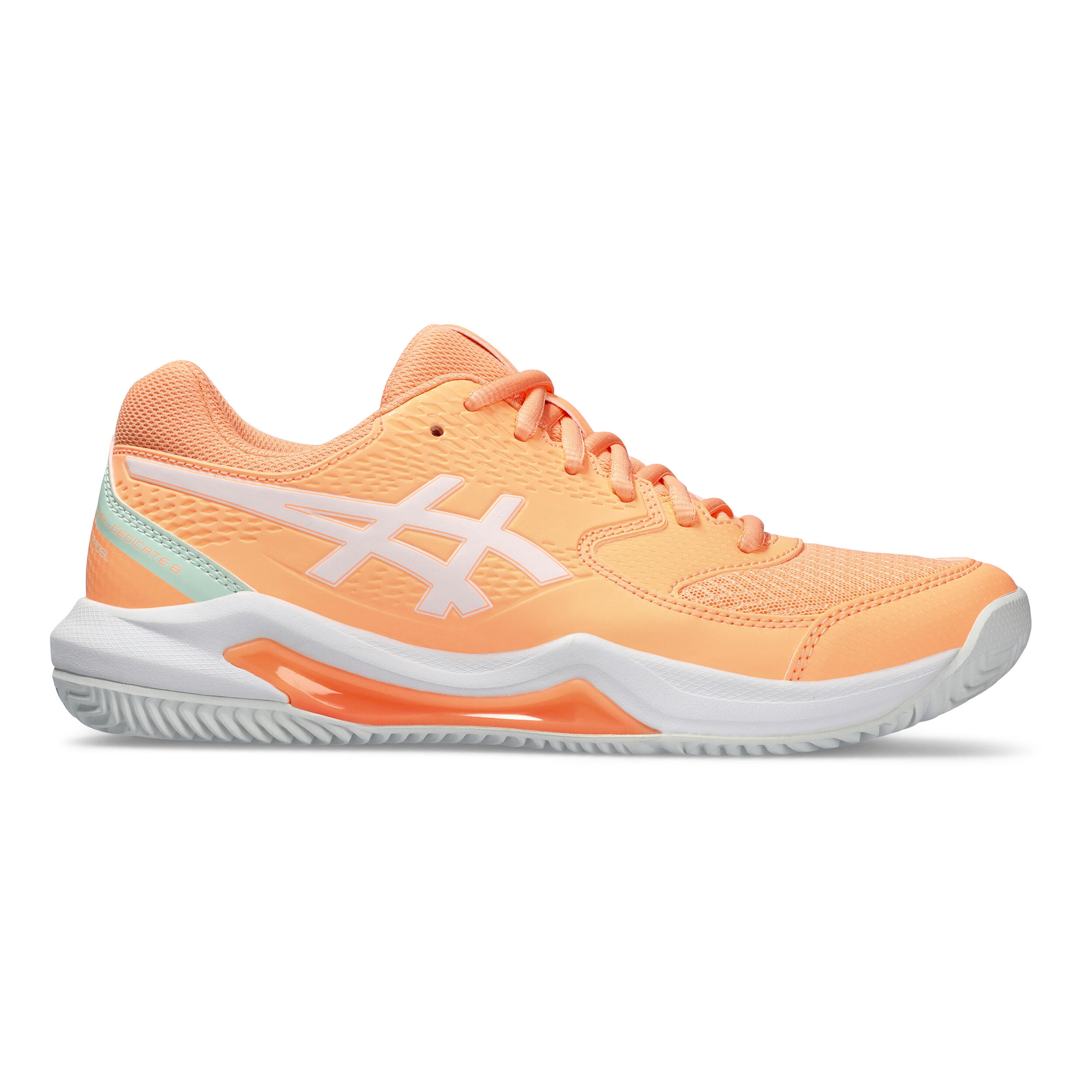 Buy ASICS Gel Dedicate 8 Chaussures Padel Femmes Abricot Blanc online Padel Point FR